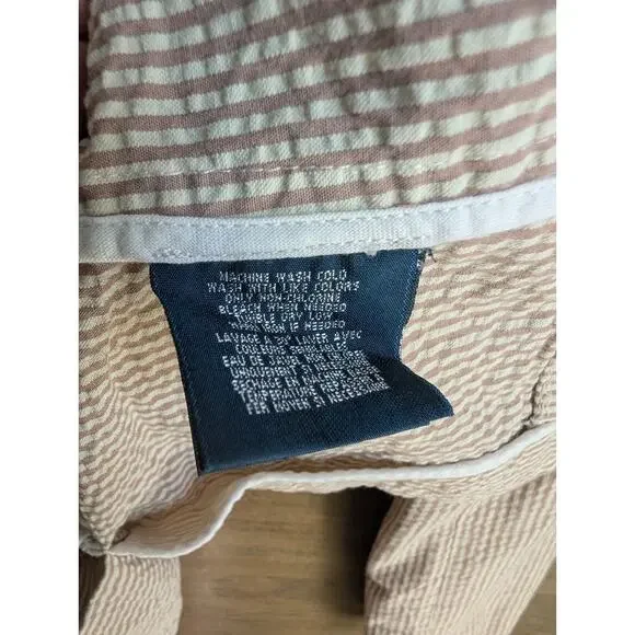 Polo Ralph Lauren Blazer Jacket Mens Medium Brown Striped Single Breasted Notch